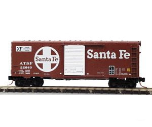 Micro Trains N 73010 40 Standard Boxcar W/Single Door Full Ladders No Roofwalk -- Atchison Topeka &