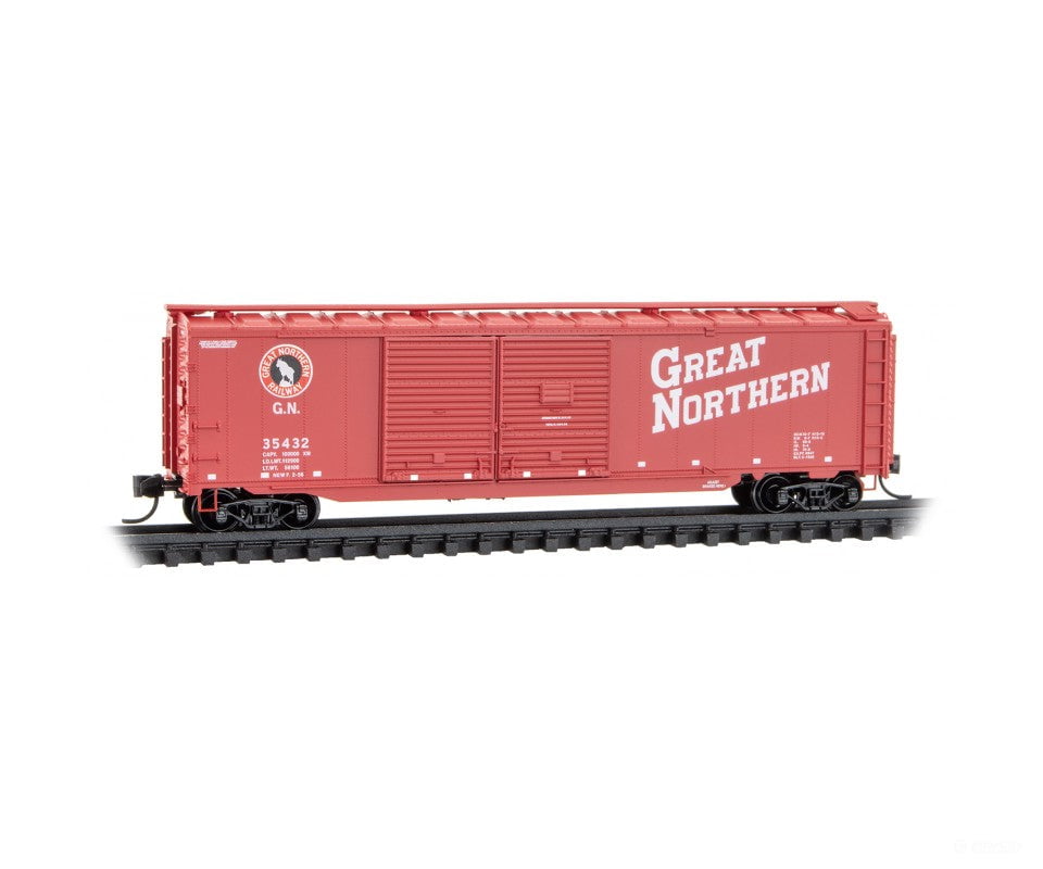 Micro Trains N 7800021 50’ Double-Door Auto Boxcar With End Door - Great Northern Rd# 35432