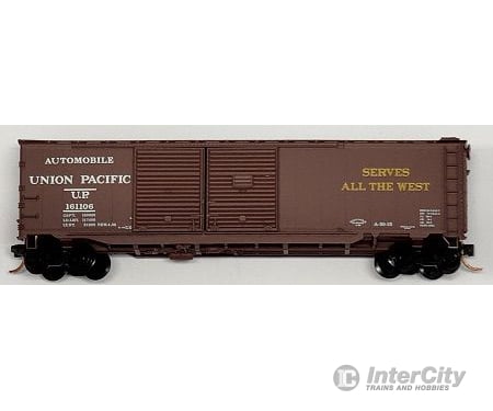 Micro Trains N 7800030 50 Auto Boxcar W/Double Sliding Door -- Union Pacific #161106 Freight Cars