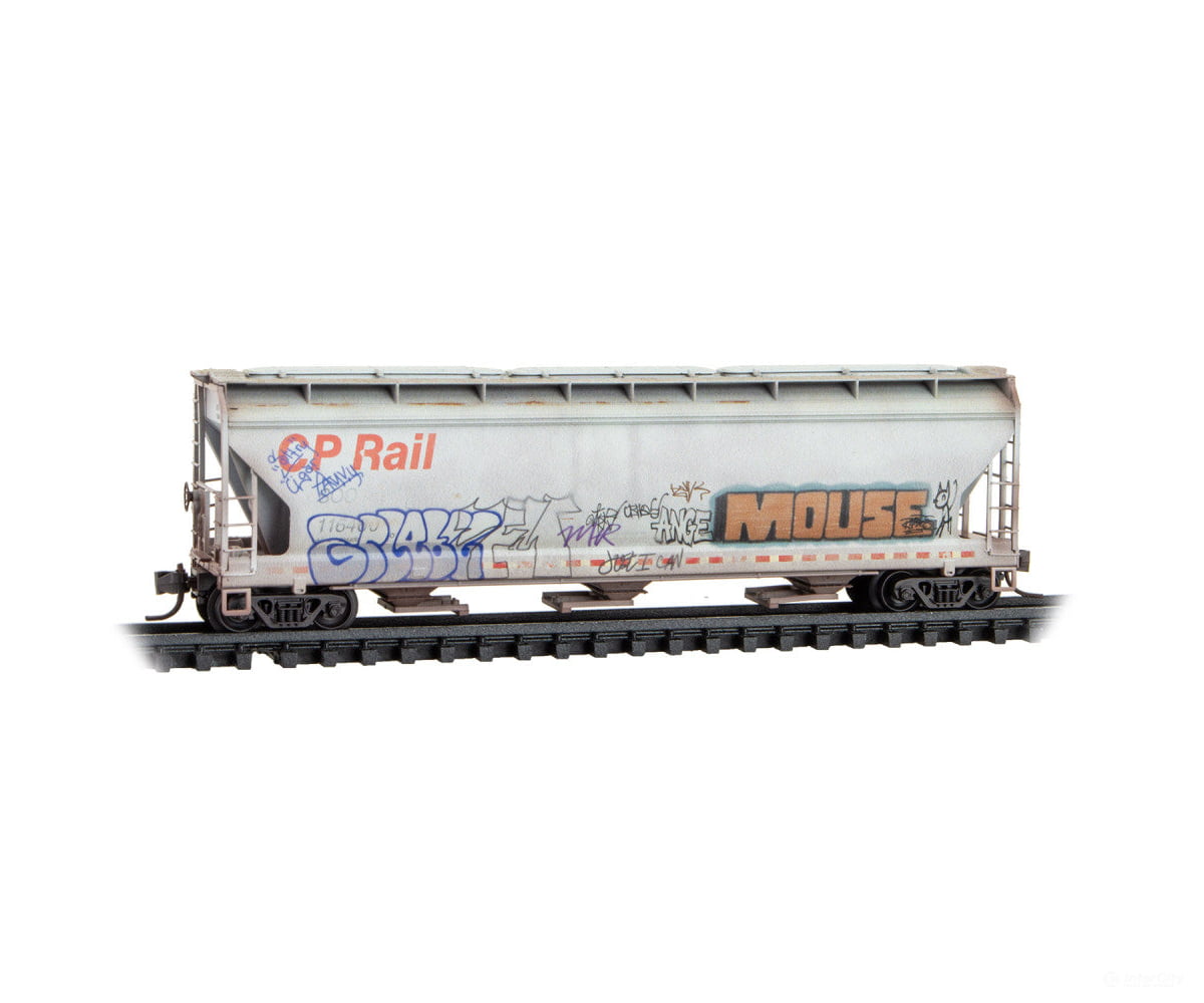 Micro Trains N 98305106 ACF 3-Bay Center Flow Covered Hopper w/Elongated Hatch 2-Pack - Canadian Pacific SOO #116400