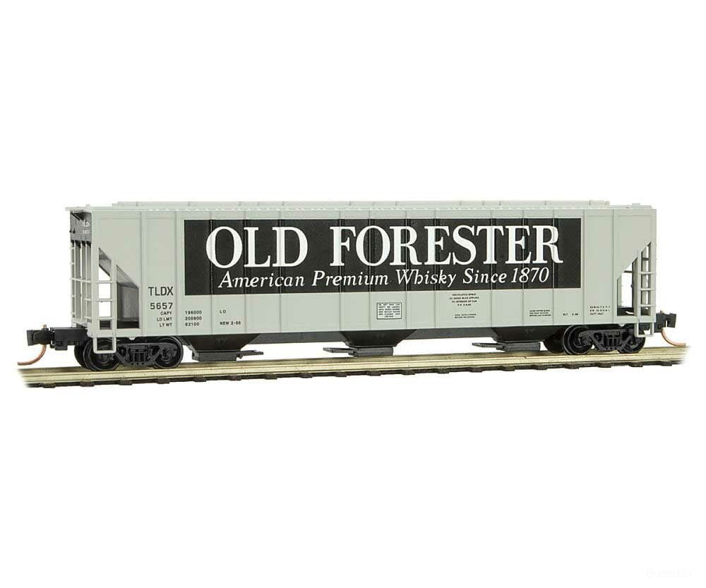 Micro Trains N 9900180 Evans 100-Ton 3-Bay Covered Hopper - Ready To Run -- Old Forester Tldx 5657