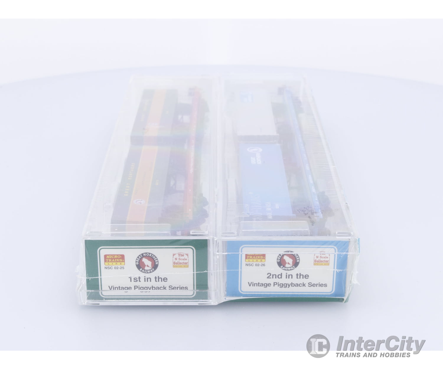 Micro Trains NSC 02-25/26 N 1st and 2nd in the Vintage Piggyback Series Great Northern (GN) 61003/61531 Freight Cars