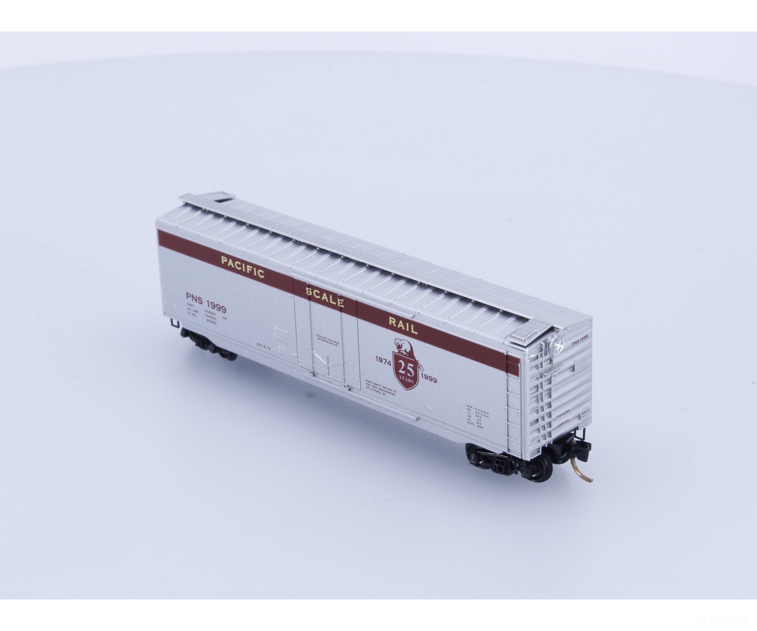 Micro Trains Pns-9 N 25Th Anniversary Pacific Scale Rail 50 Foot Plug Door Boxcar 1999 (#1) Freight
