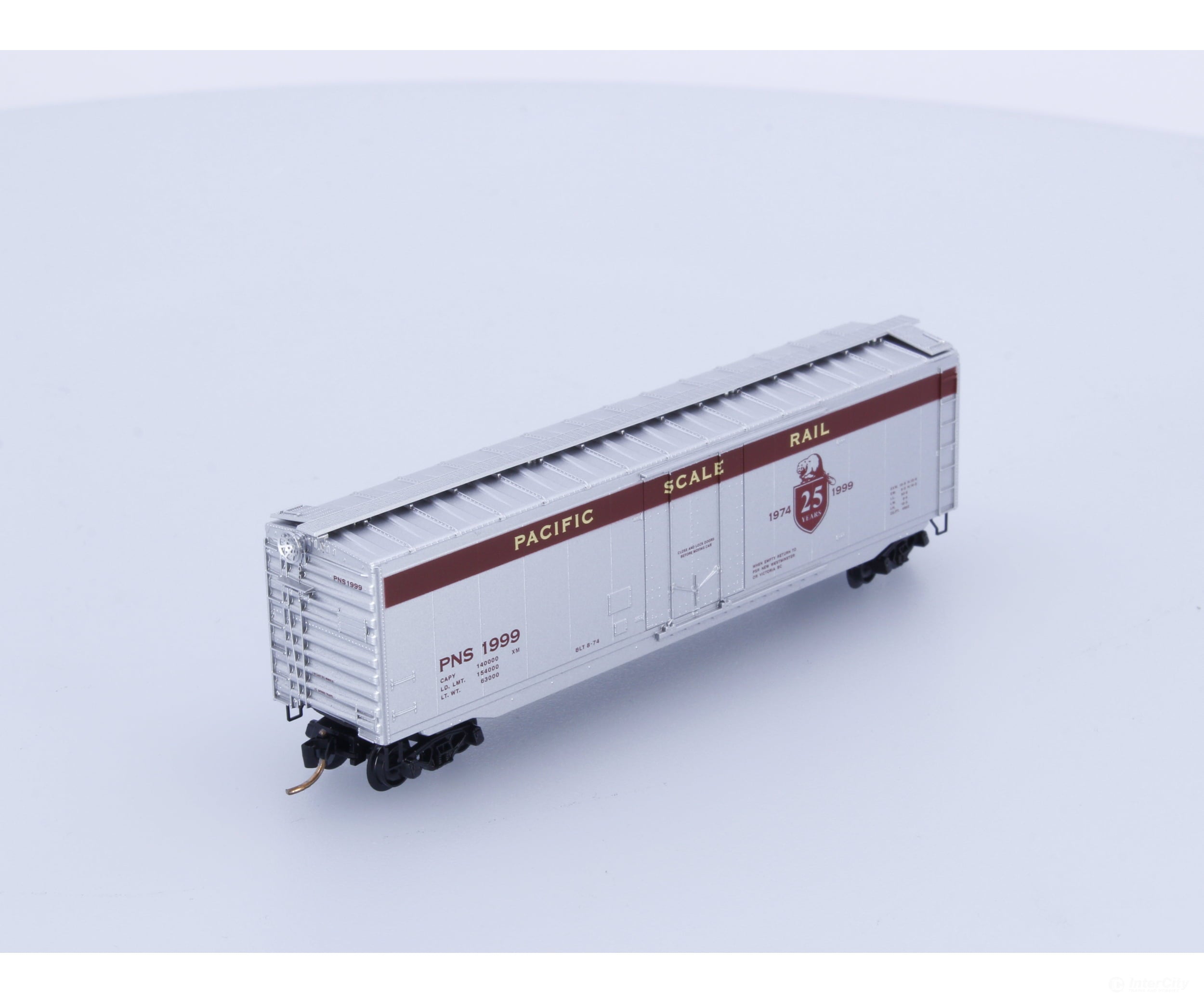 Micro Trains Pns-9 N 25Th Anniversary Pacific Scale Rail 50 Foot Plug Door Boxcar 1999 (#1) Freight