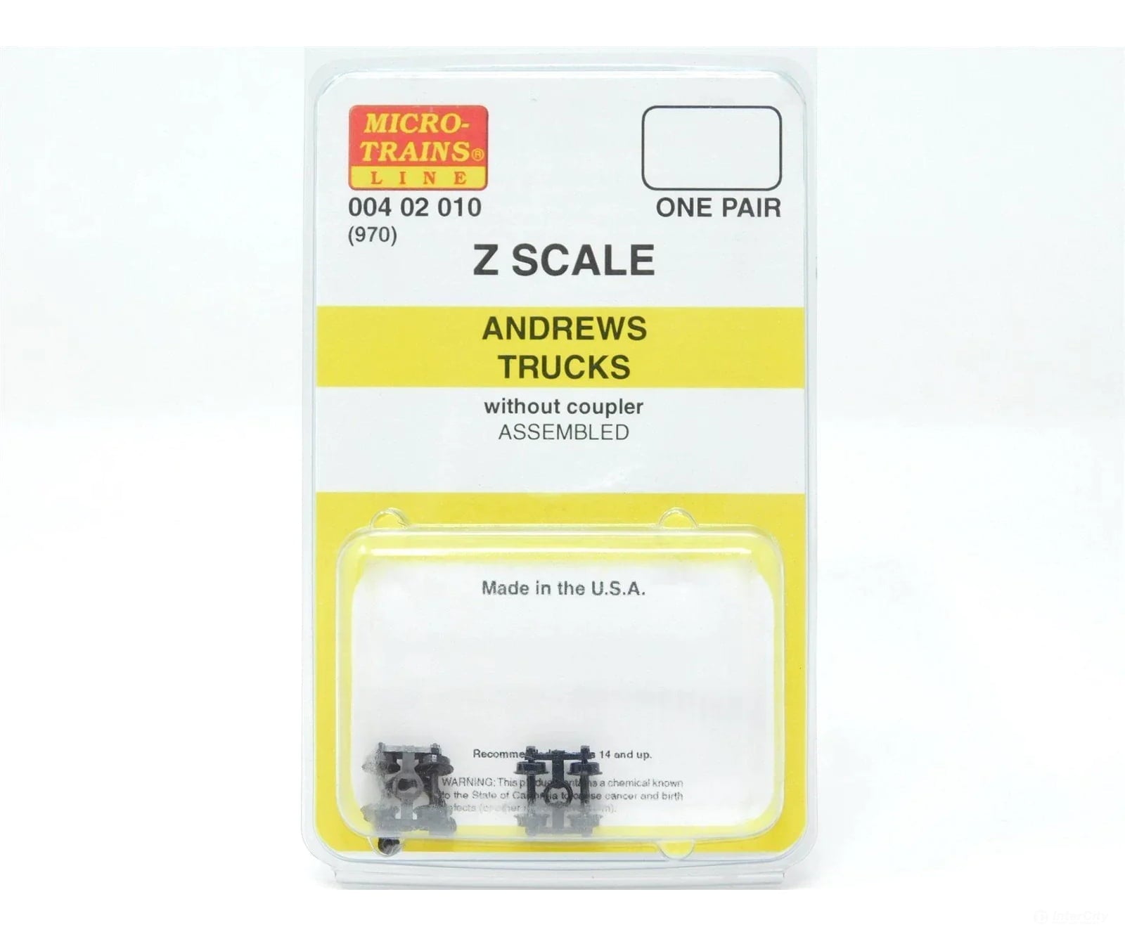 Micro Trains 402010 Andrews Trucks - Less Couplers 1 Pair &