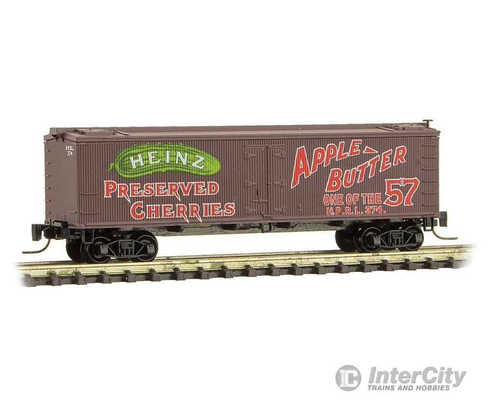 Micro Trains Z 51800460 40 Wood-Sheathed Ice Reefer - Ready To Run -- Heinz 374 (Boxcar Red Red