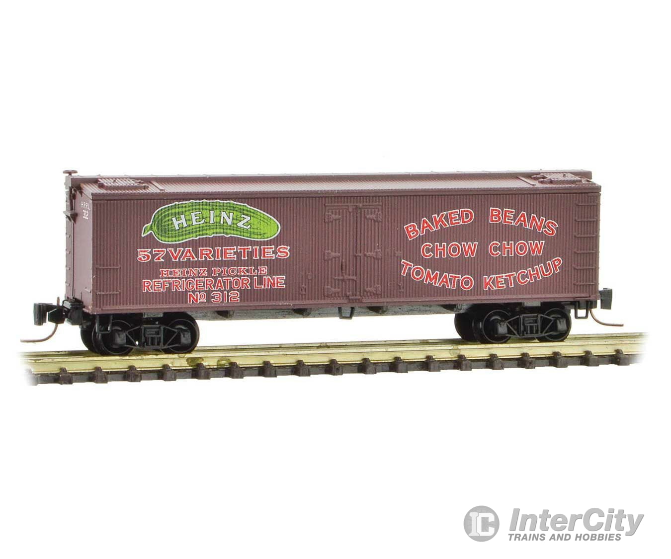 Micro Trains Z 51800540 40 Wood-Sheathed Ice Reefer - Ready To Run -- Heinz 312 (Boxcar Red Red