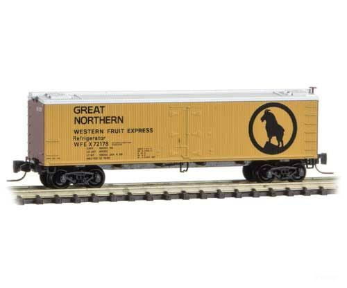 Micro Trains Z 51800592 40 Wood-Sheathed Ice Reefer - Ready To Run -- Great Northern Wfex 72178