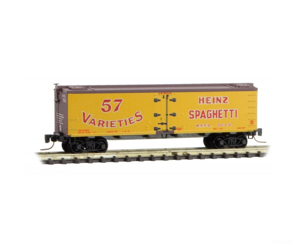 Micro Trains Z 51800680 Micro-Trains #51800680 Heinz Yellow Series Car # 6 40 Wood Reefer Z-Scale