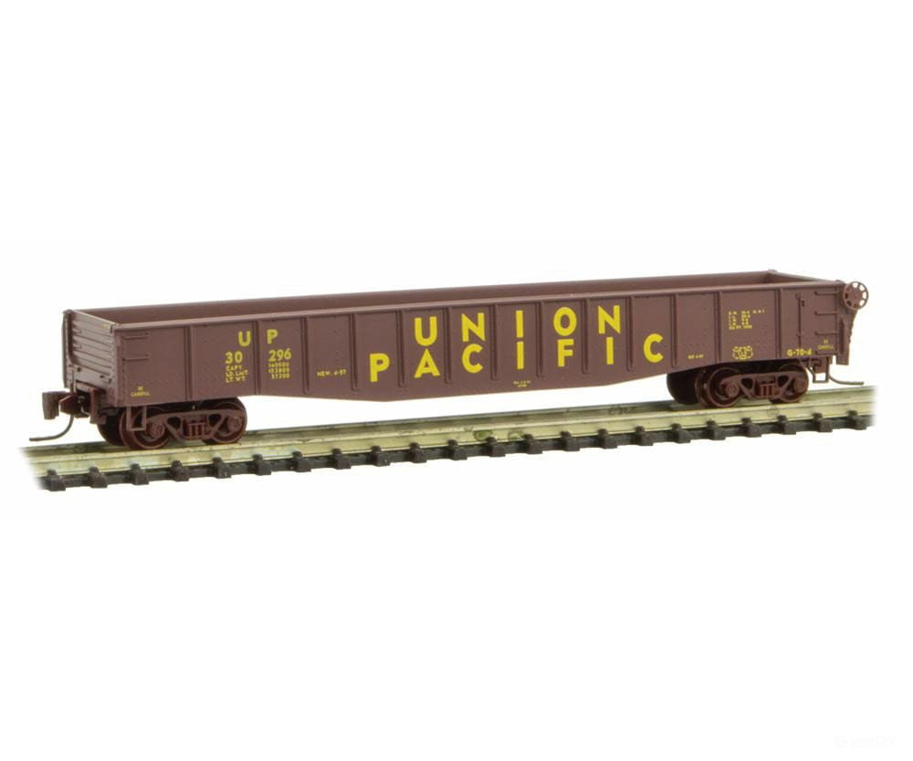 Micro Trains Z 52200292 50 Fishbelly Drop-End Gondola - Ready To Run -- Union Pacific #30296 (Boxcar