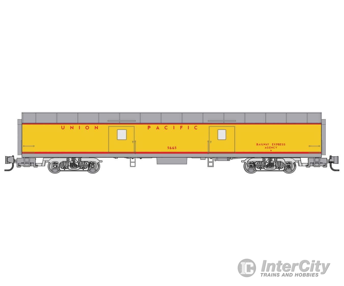 Micro Trains Z 55300011 Scale Micro-Trains Mtl Up Union Pacific 70 Baggage Passenger #5665 Cars
