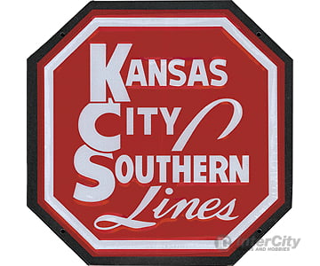 Microscale A 10014 Embossed Die-Cut Metal Sign -- Kansas City Southern Collectibles