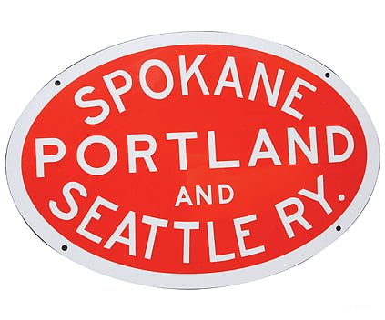 Microscale Ho 10042 Embossed Die-Cut Metal Sign -- Spokane Portland & Seattle Collectibles