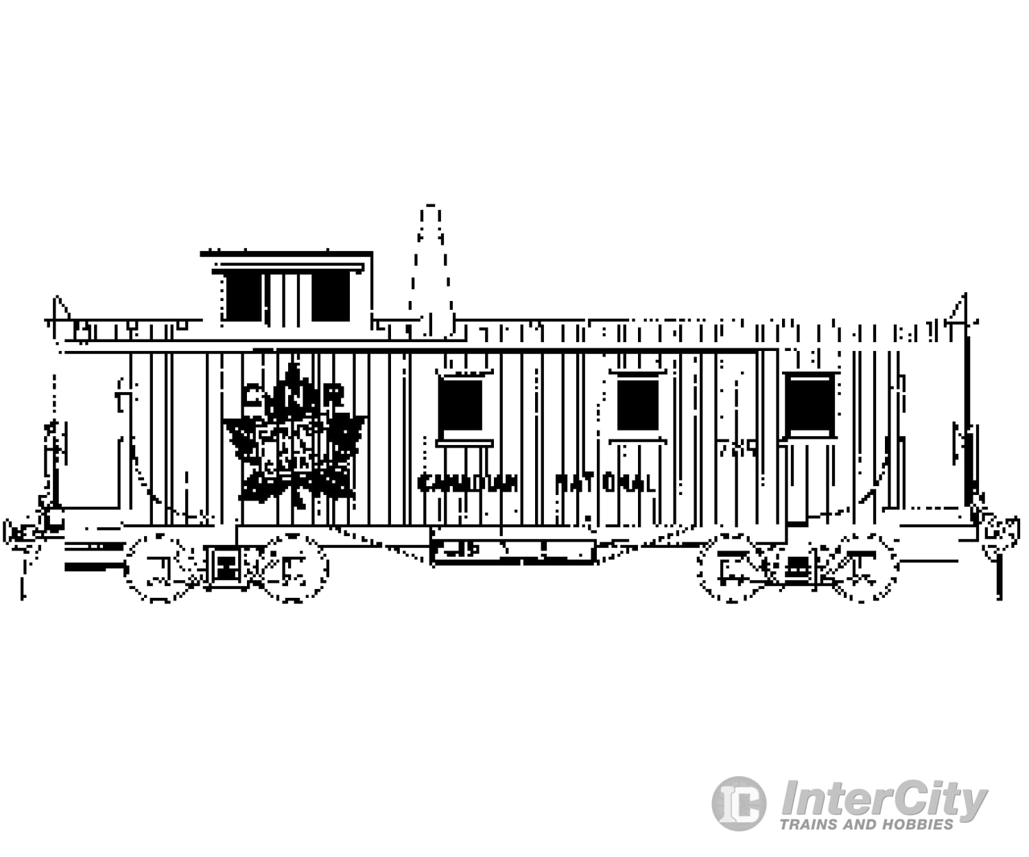 Microscale Ho 871033 Canadian National - Cn - - Wood Cabooses W/Maple Leaf Herald 1920 - 1961 Decals