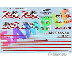 Microscale Ho 871145 Union Pacific - Up -- Emd Sd70M (’Building America’ Scheme; Large U.s.