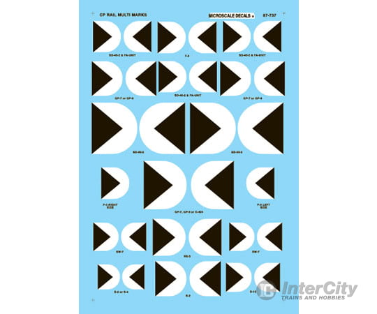 Microscale Ho 87737 Cp Rail - Diesel Multimark Logos 1969-95 (Use W/#S 87733 & 871131 Sold