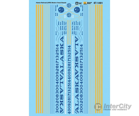 Microscale N 601461 Railroad Decal Set -- Alaska Arr Modern Hood Diesels Decals
