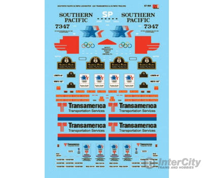 Microscale N 60464 Southern Pacific/Transamerica -- Sd40 7347 Diesel & 45’ Trailer Los Angeles