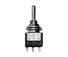 Miniatronics Corp. 3622002 Miniature Toggle Switches -- Spdt 5Amp 120V Momentary Pkg(2) Lights &