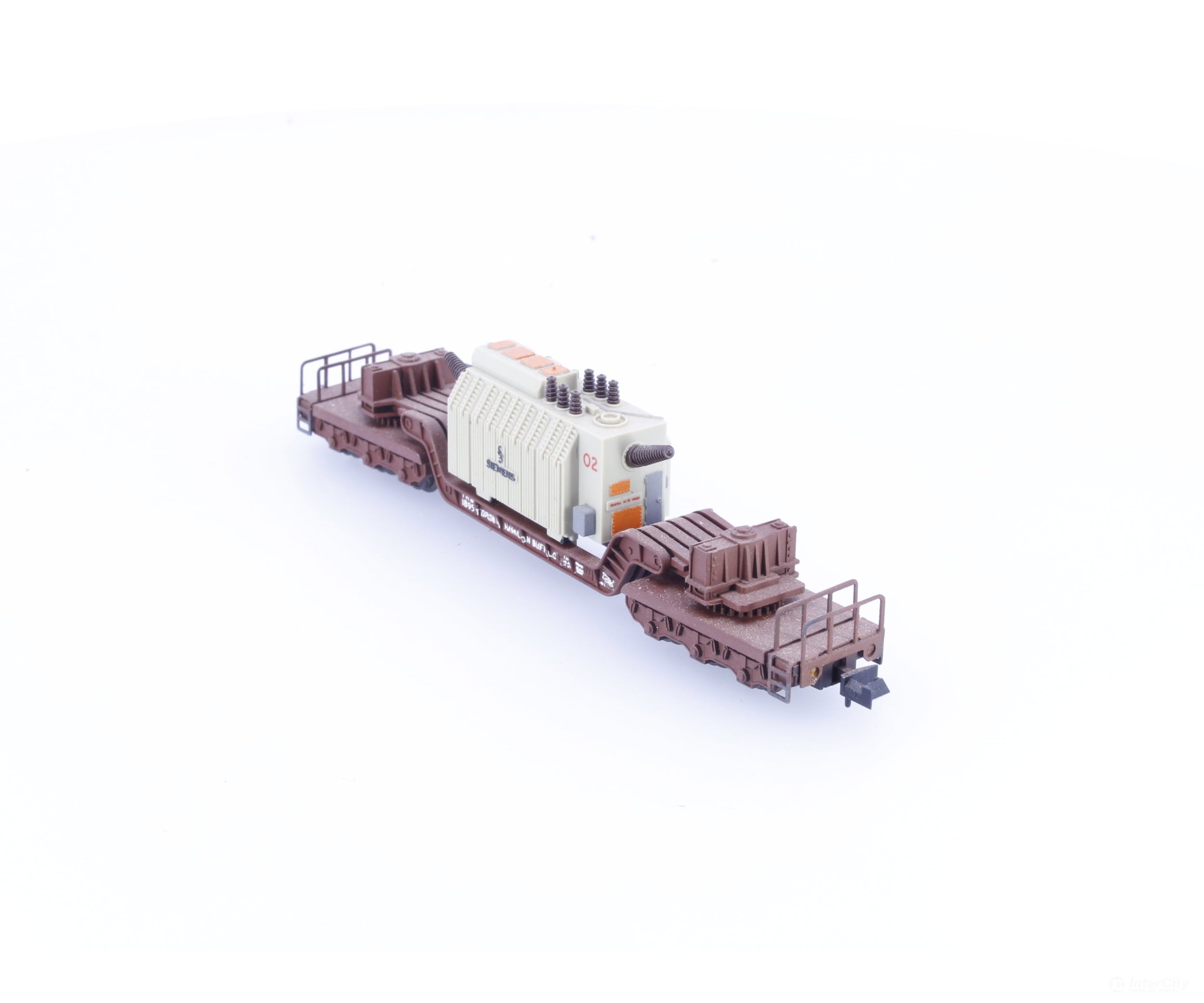 Minitrix 51290200 N Depressed Center Flat Car with Siemens Load Toronto Hamilton and Buffalo (THB) 1895 - Freight Cars