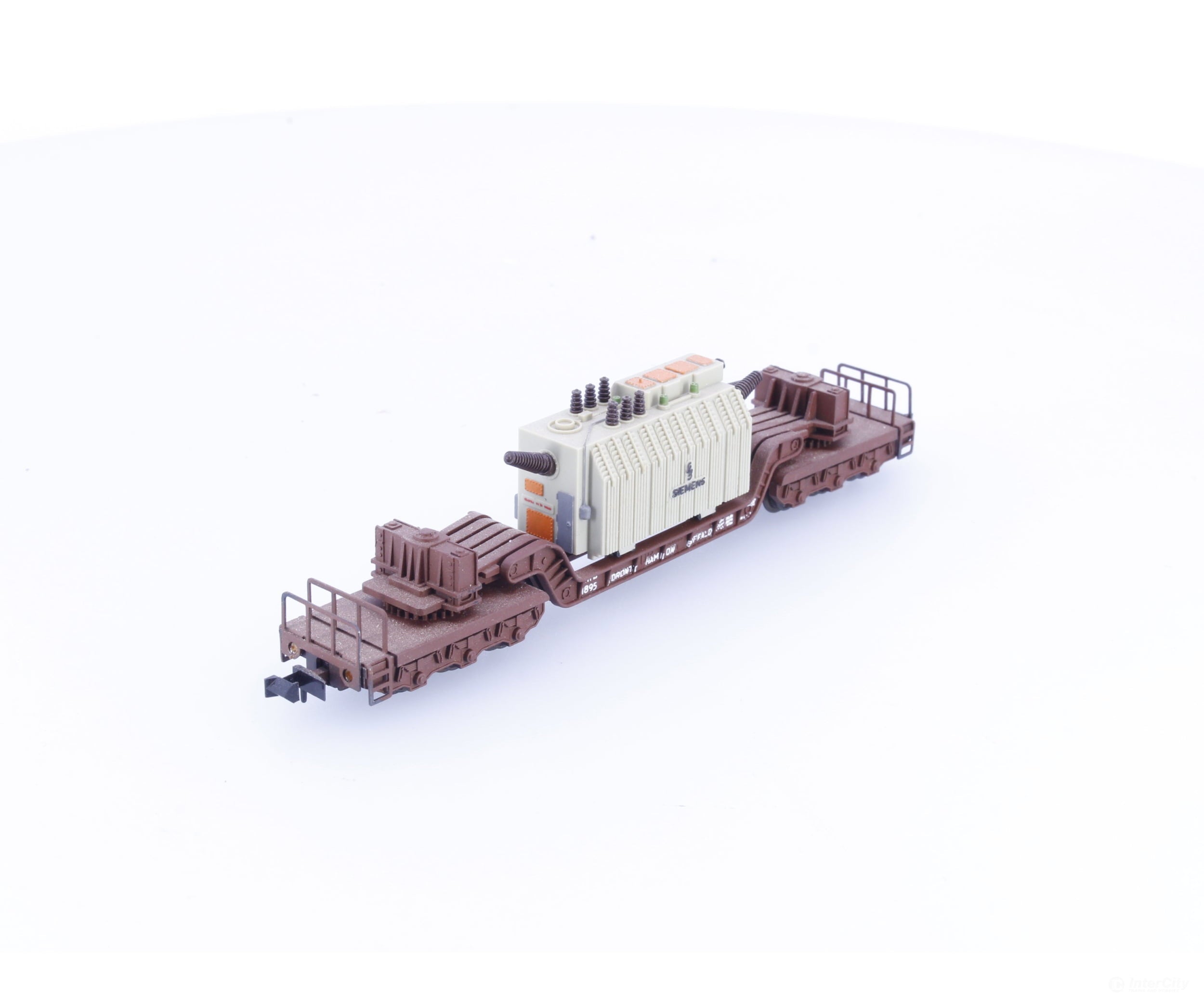 Minitrix 51290200 N Depressed Center Flat Car with Siemens Load Toronto Hamilton and Buffalo (THB) 1895 - Freight Cars