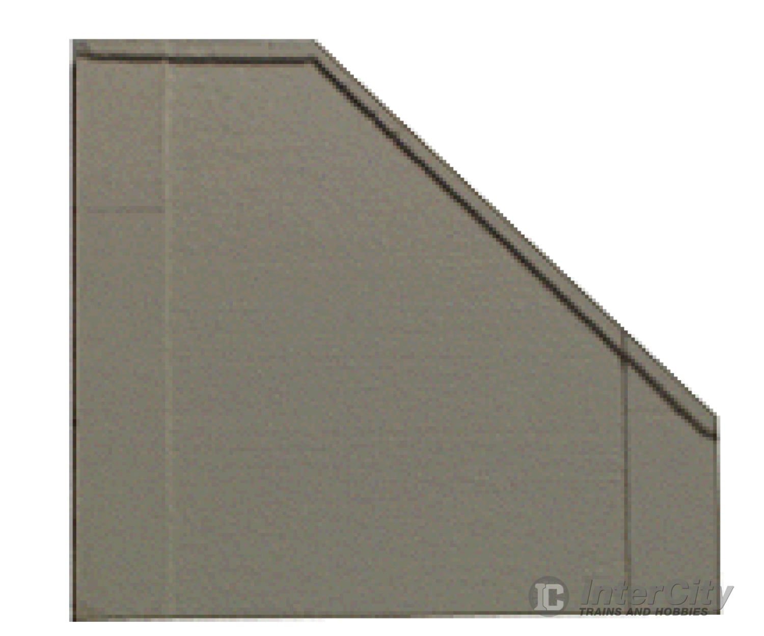 Model Railstuff N 2130 Concrete Wing Wall (One-Piece Painted Plaster Castings) -- Angle Right