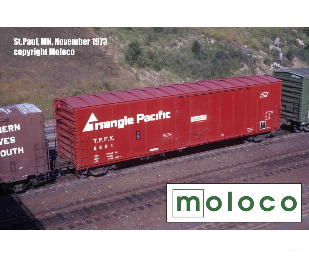 Moloco Ho 51005 Tpfx (Triangle Pacific) Repaint Rn 4-73 Pcf 50’ Rb Plt B 10-0 Offset Door