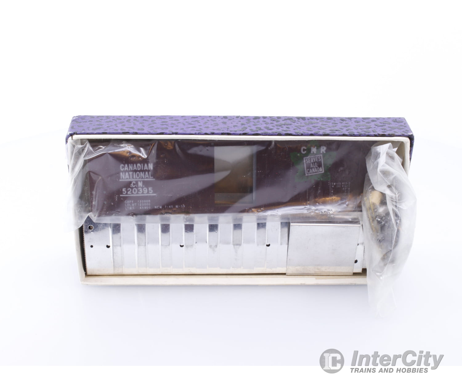 New One Model Toy Works 3 HO Box Car All Metal Kit Canadian National (CN) 520395 Freight Cars