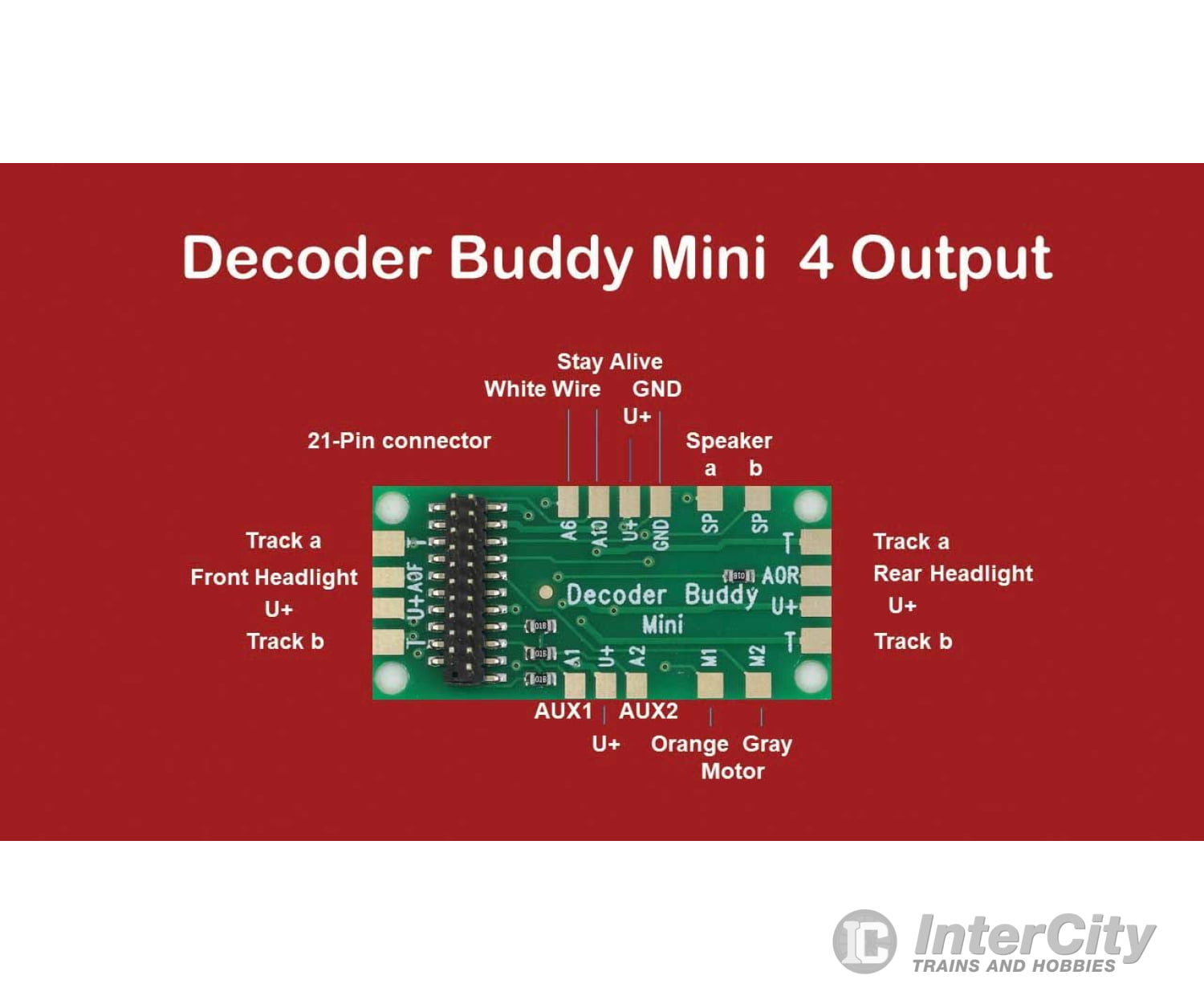 Nix Trains Ntz2 Decoder Buddy Mini - Locomotive Motherboard With 21 - Pin Socket - - With 1.0K Ohm