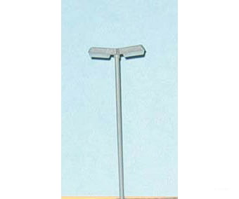 Nj International N 7298 Modern Led Double Streetlight -- All Brass 28 Scale Feet Tall 12-24V (Ac Or