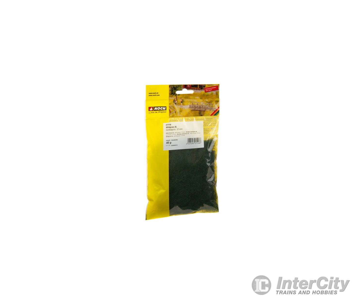 Noch 07116 Wild Grass XL Dark Green 12 mm Static Grass & Applicators