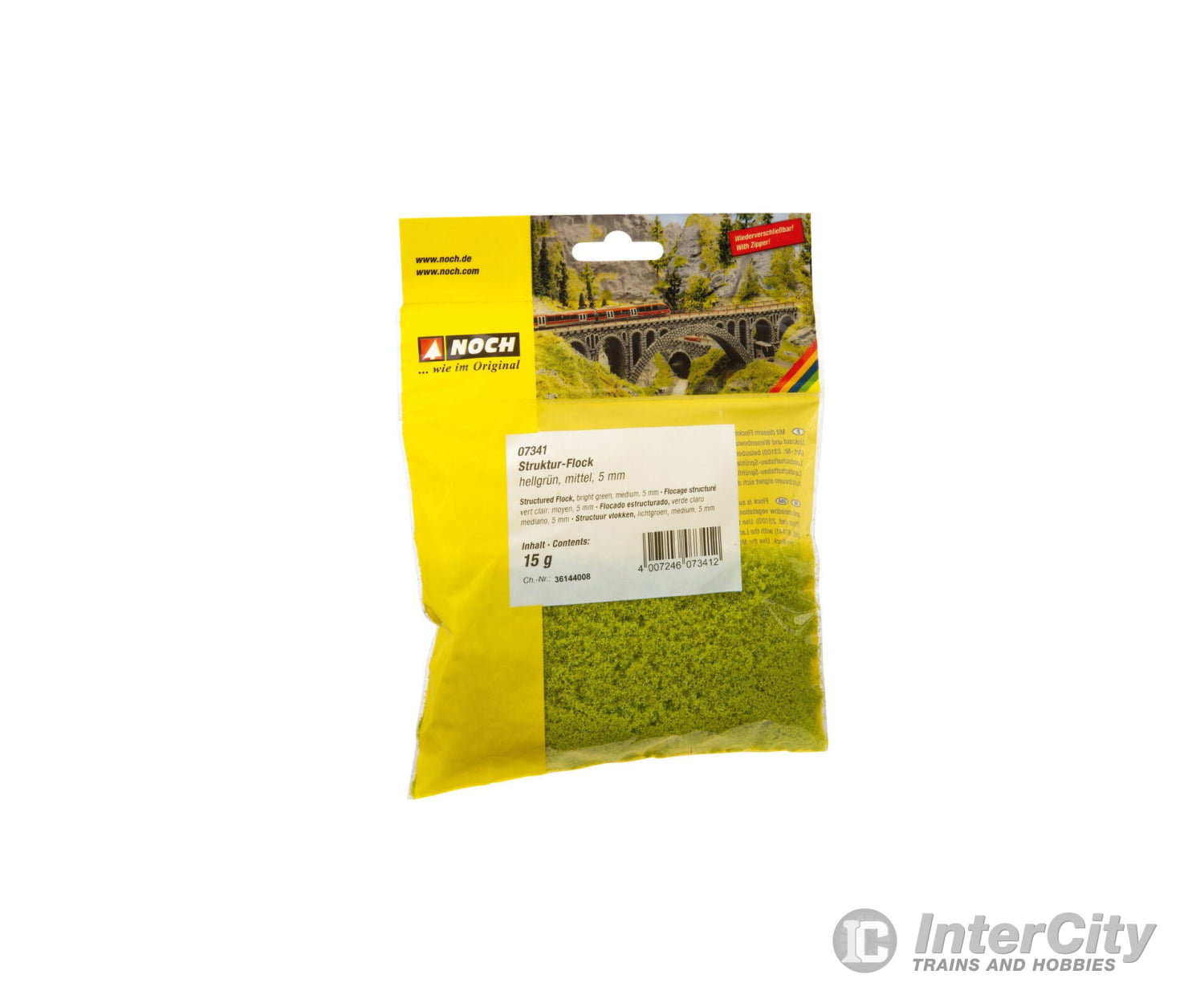Noch 07341 Structured Flock light green medium 5 mm Grass & Scenery Mats