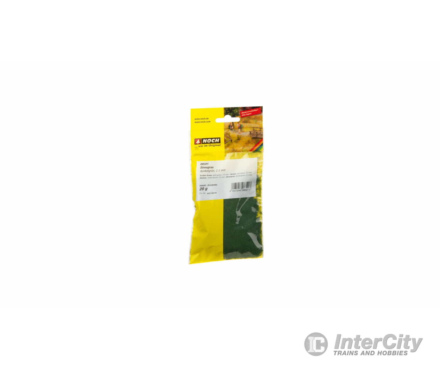 Noch 08321 Scatter Grass Dark Green 2.5 mm Static Grass & Applicators