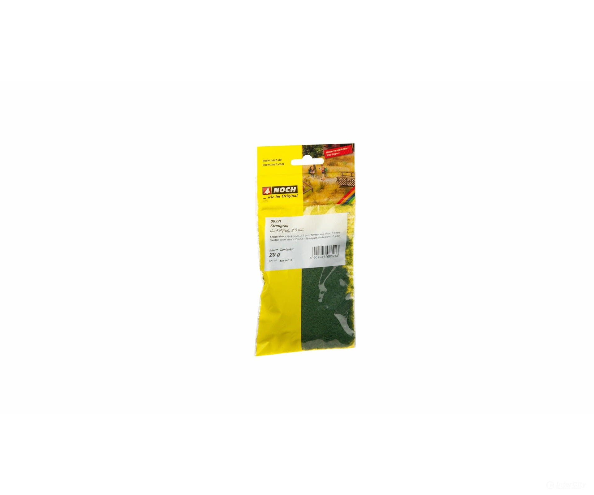 Noch 08321 Scatter Grass Dark Green 2.5 mm Static Grass & Applicators