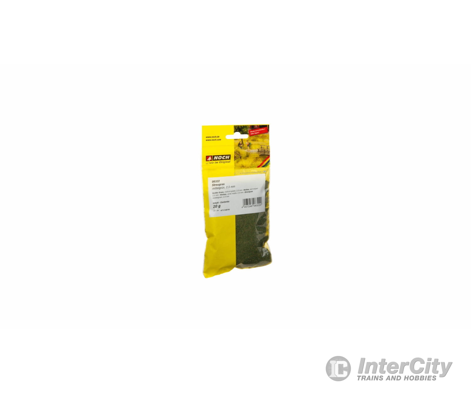 Noch 08322 Scatter Grass Medium Green 2.5 mm Static Grass & Applicators