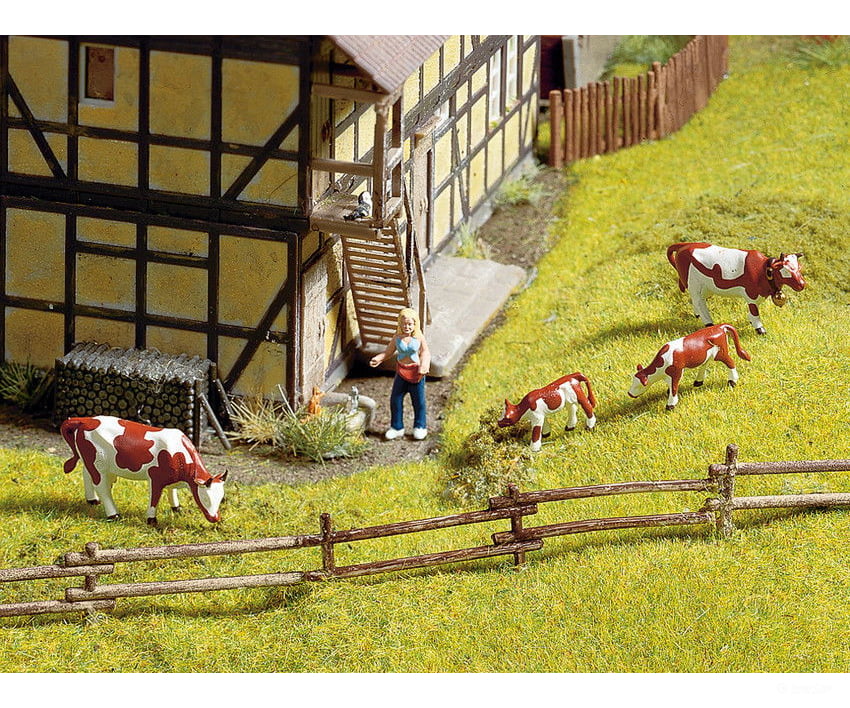 Noch 13010 HO Log Fence Figures