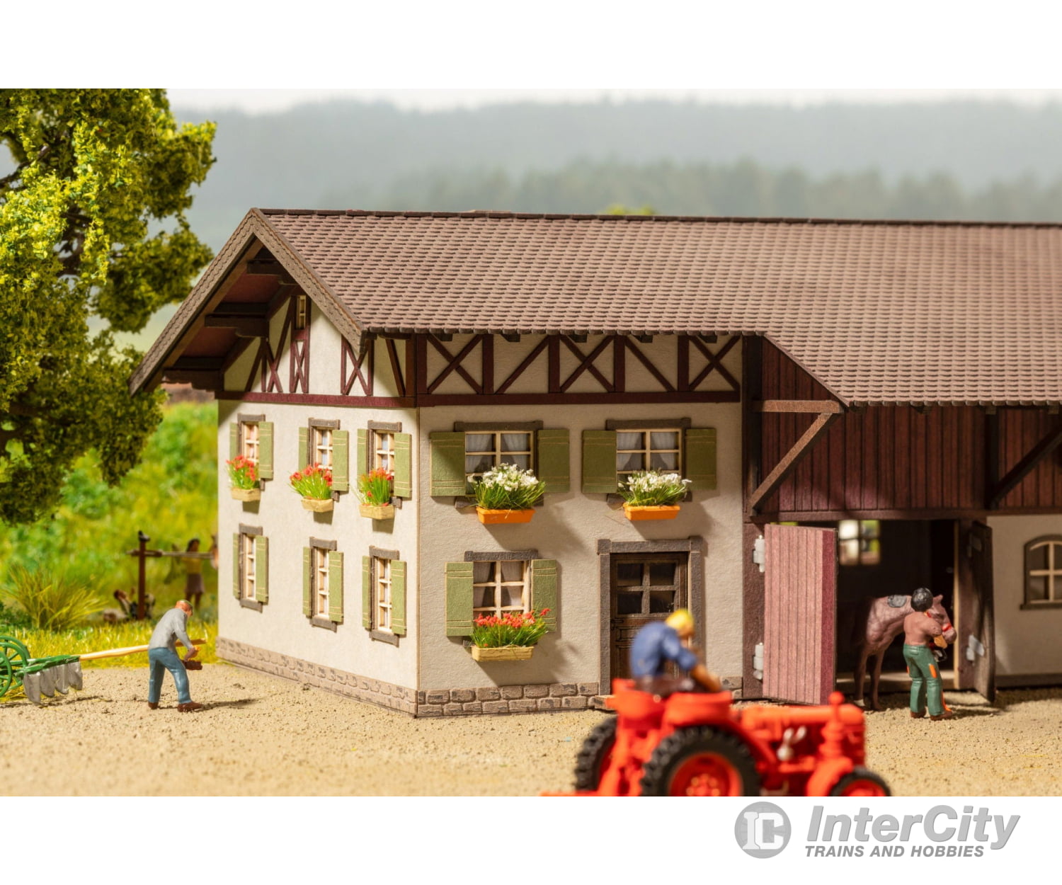 Noch 14009 HO Flower Boxes Trees & Vegetation