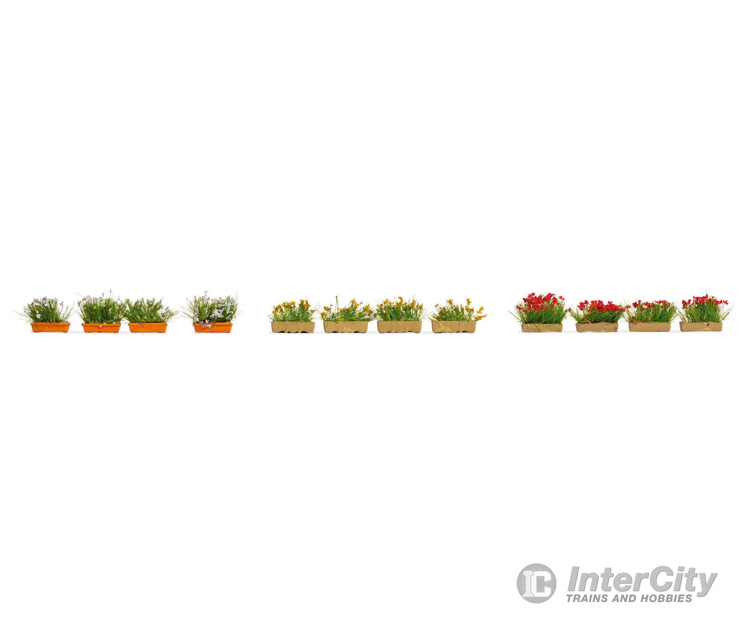 Noch 14009 HO Flower Boxes Trees & Vegetation