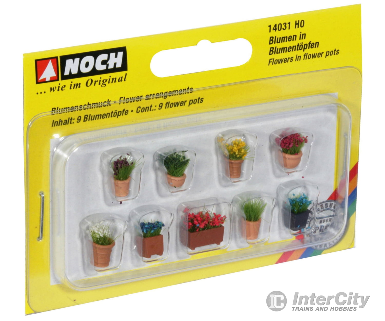 Noch 14031 HO Flowers in Small Flowerpots Trees & Vegetation
