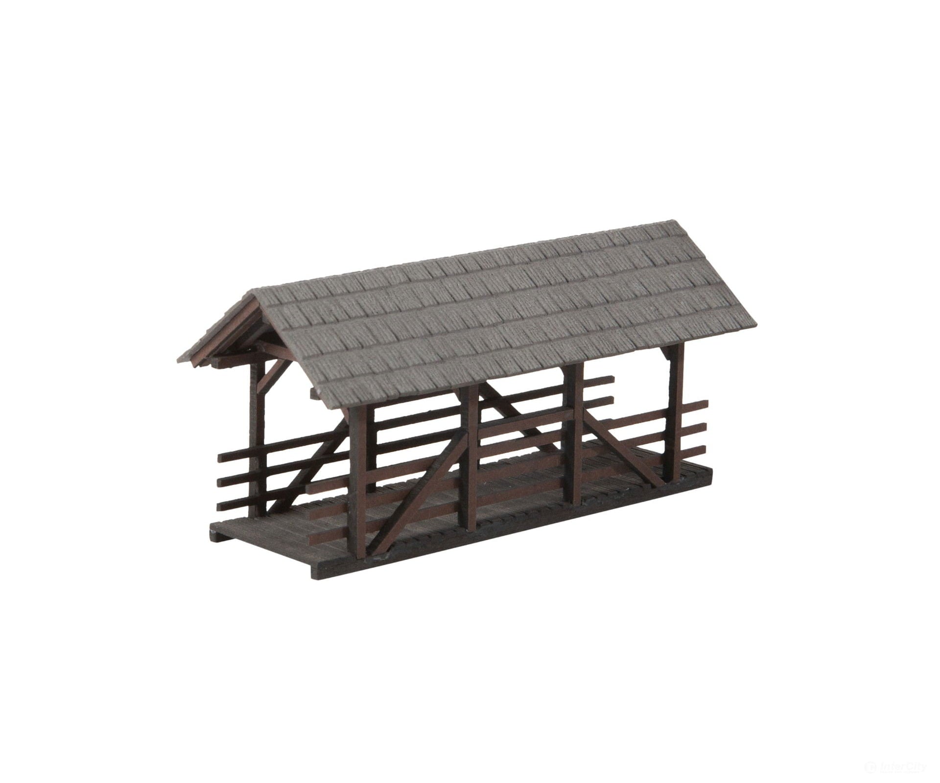 Noch 14372 HO Covered Pedestrian Bridge Scenery Details