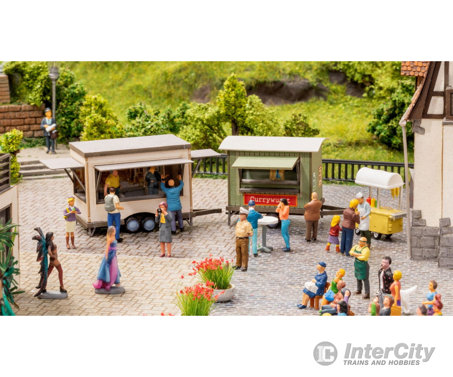 Noch 14396 HO Mobile Food Stalls Scenery Details