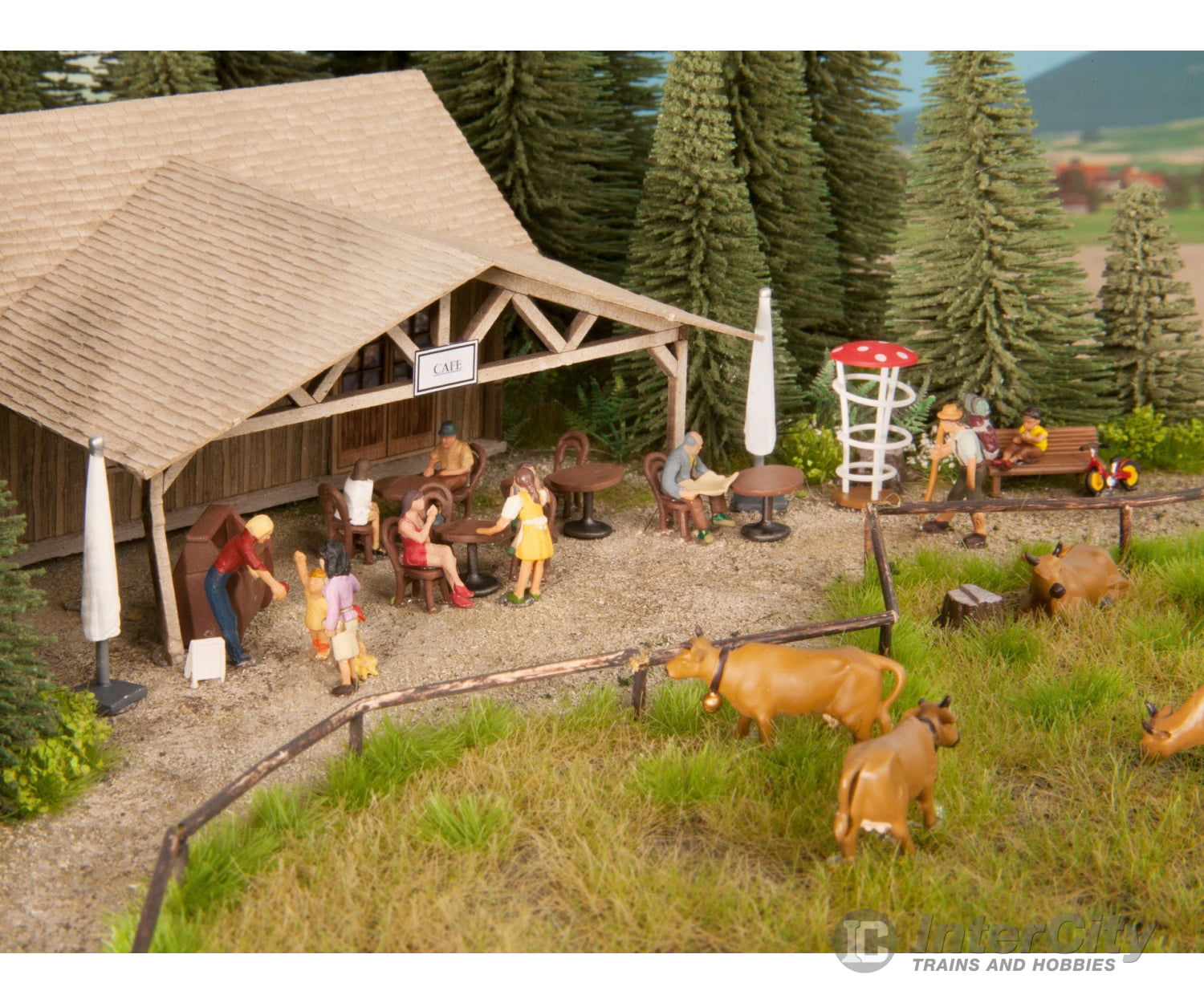 Noch 14824 HO Coffee Shop Scenery Details