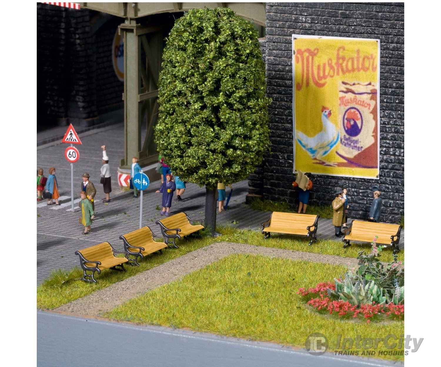 Noch 14849 HO Benches Scenery Details