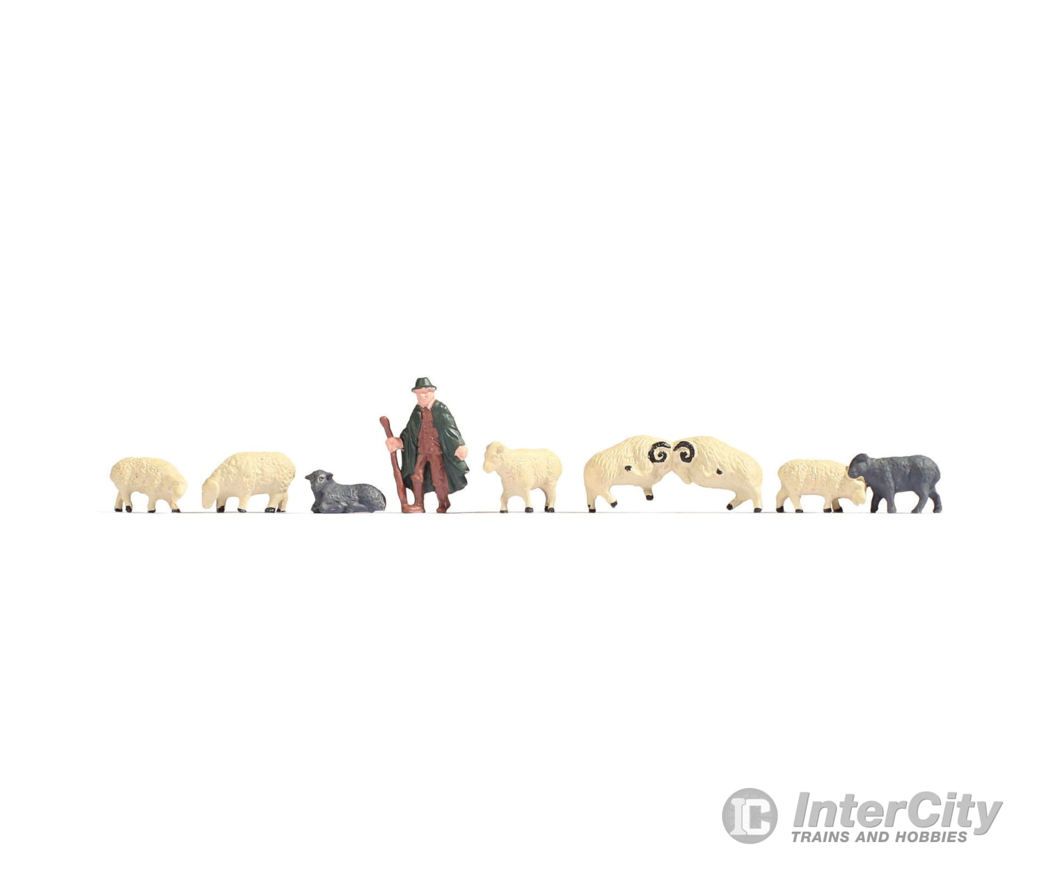 Noch 18210 HO Shepherd and Sheep Figures