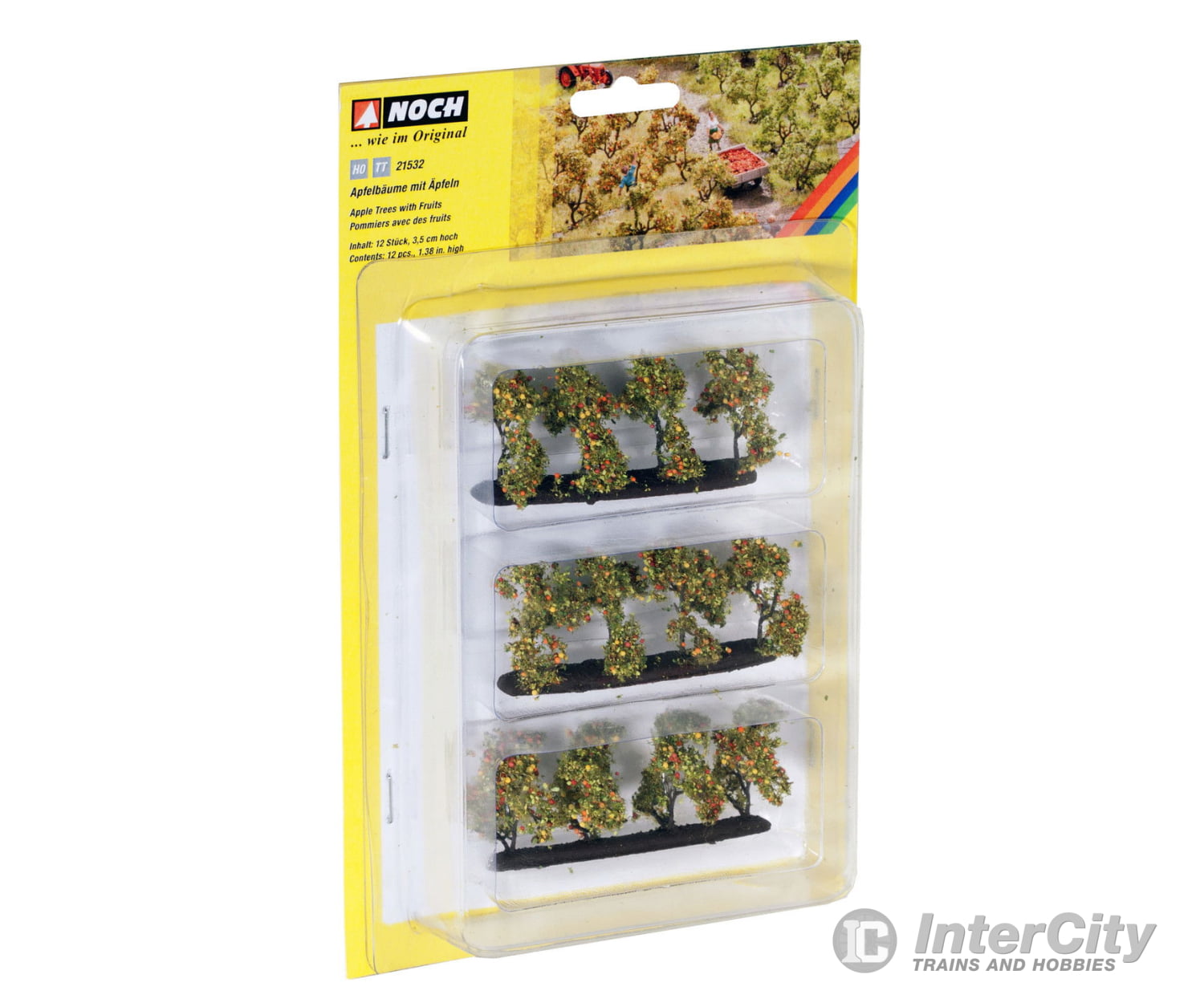 Noch 21532 HO TT Plantation Trees with Apples Trees & Vegetation
