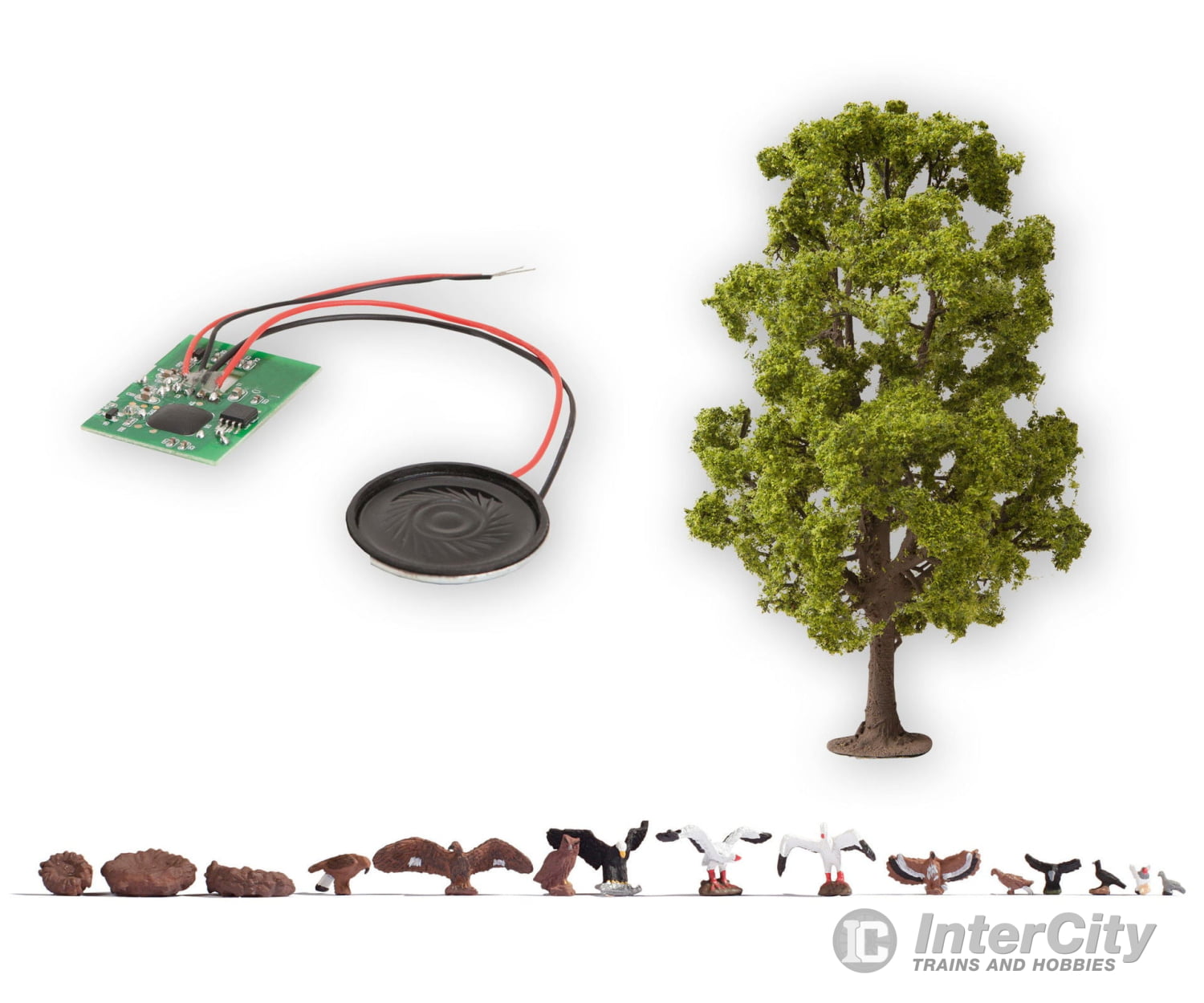 Noch 21782 HO O Lime Tree with Tweeting Birds Trees & Vegetation