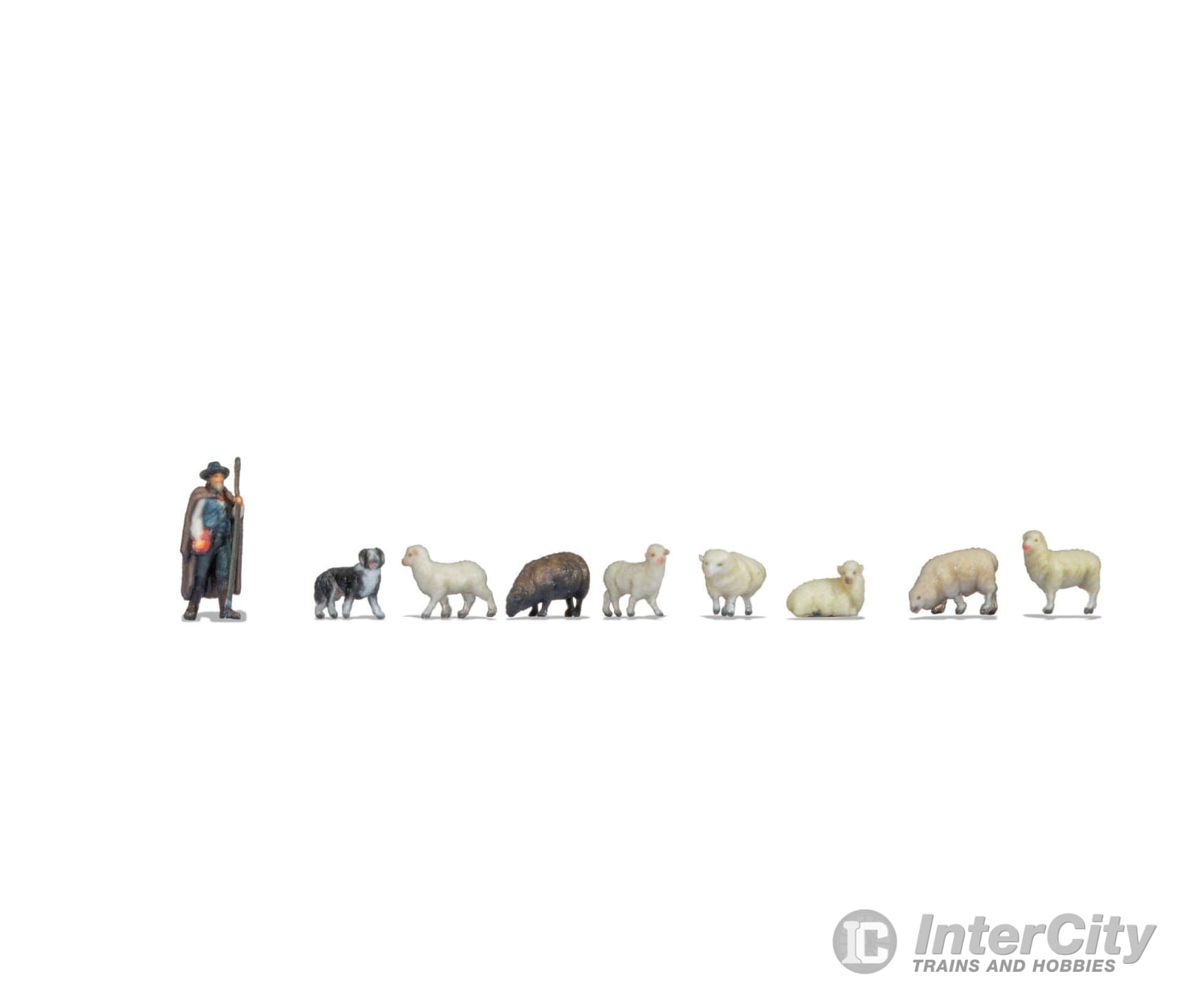 Noch 35740 N Sheep and Shepherd Figures