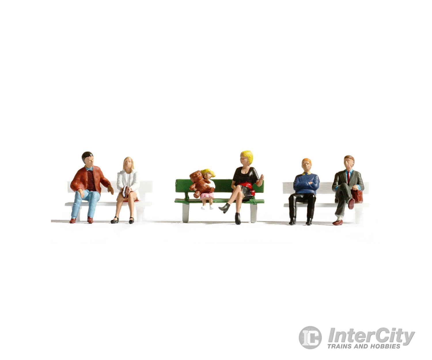 Noch 36530 N Sitting People (with 1 bench) Figures