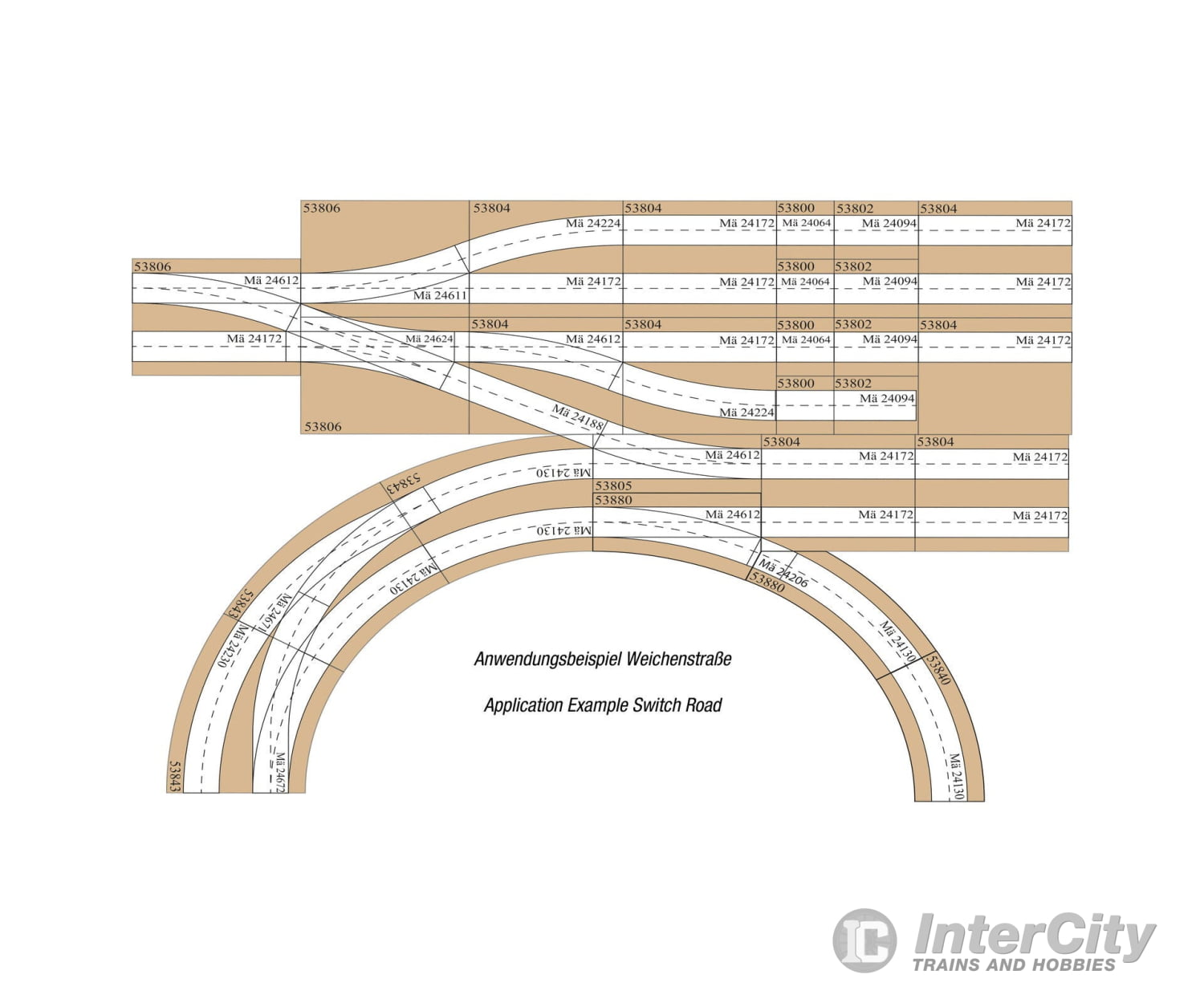 Noch 53800 HO Easy-Track Route straight 64 mm Layout Kits