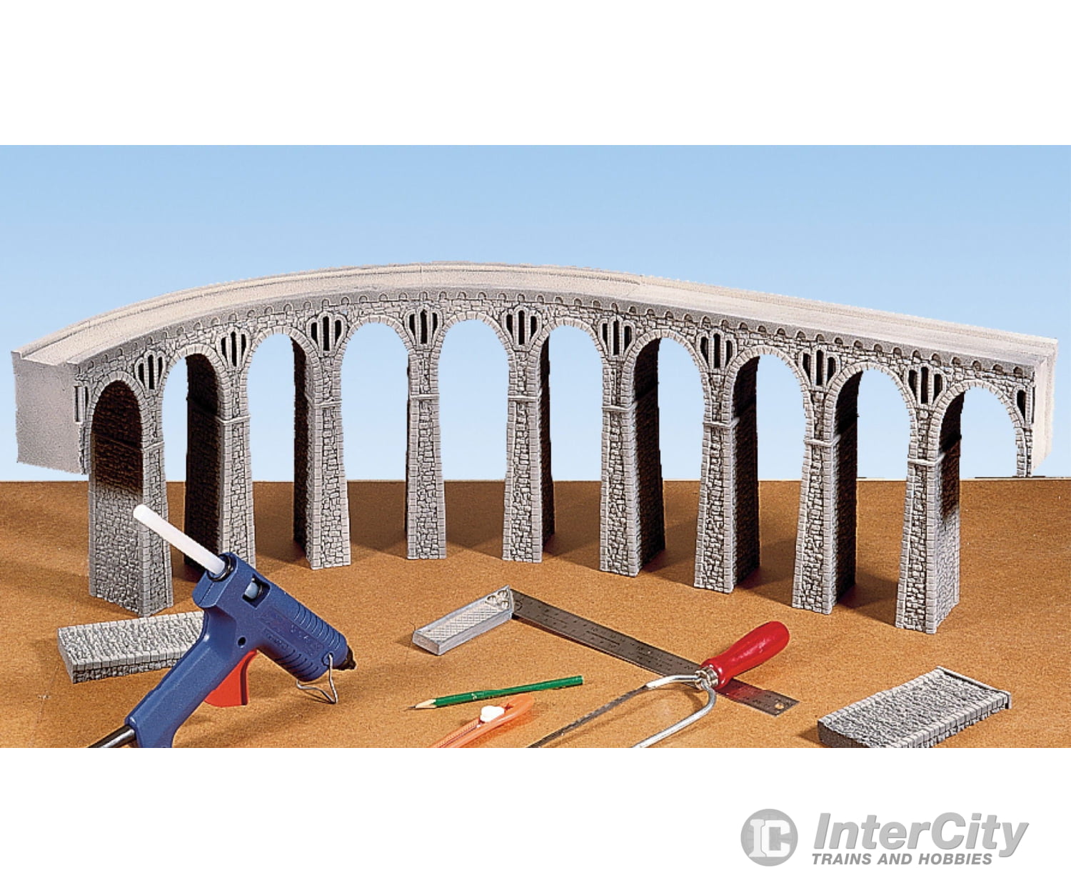 Noch 58665 HO Quarrystone Viaduct curved Tunnels & Bridges